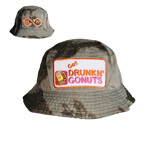 Bleachy Bucket Get Drunkn' GoNuts (Olive Green)